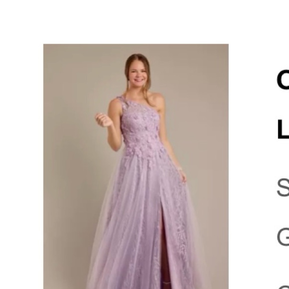 David's Bridal Lavender Prom Dress